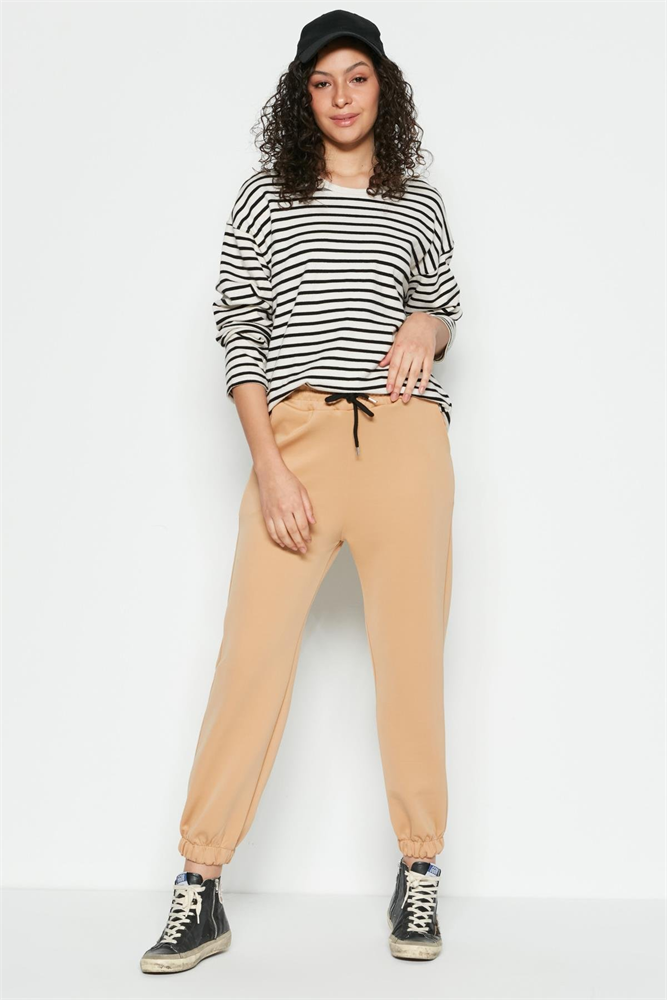 C&City Women Sweatpants 806 Milky Brown Color